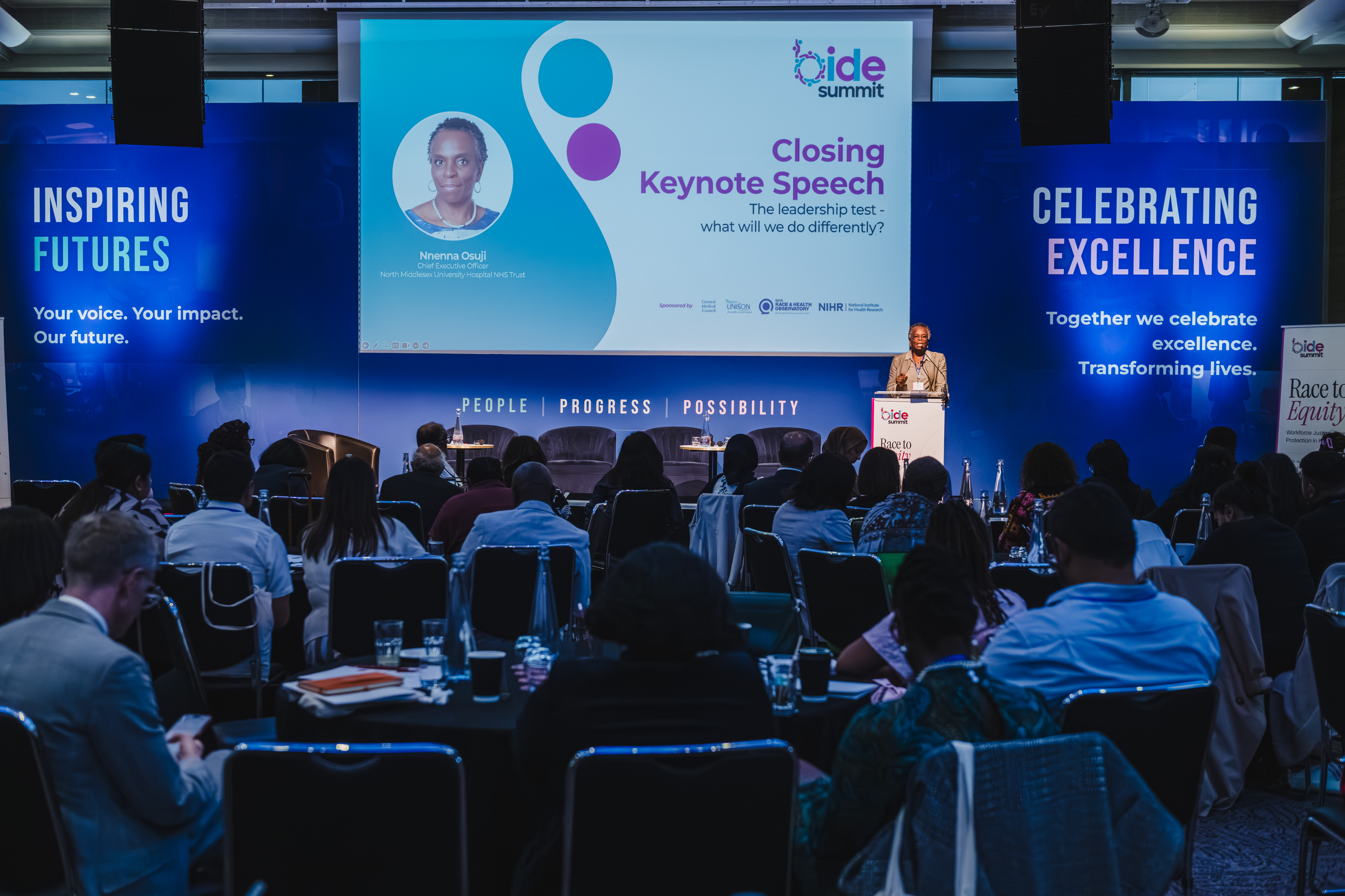 B.I.D.E summit audience attending the closing keynote