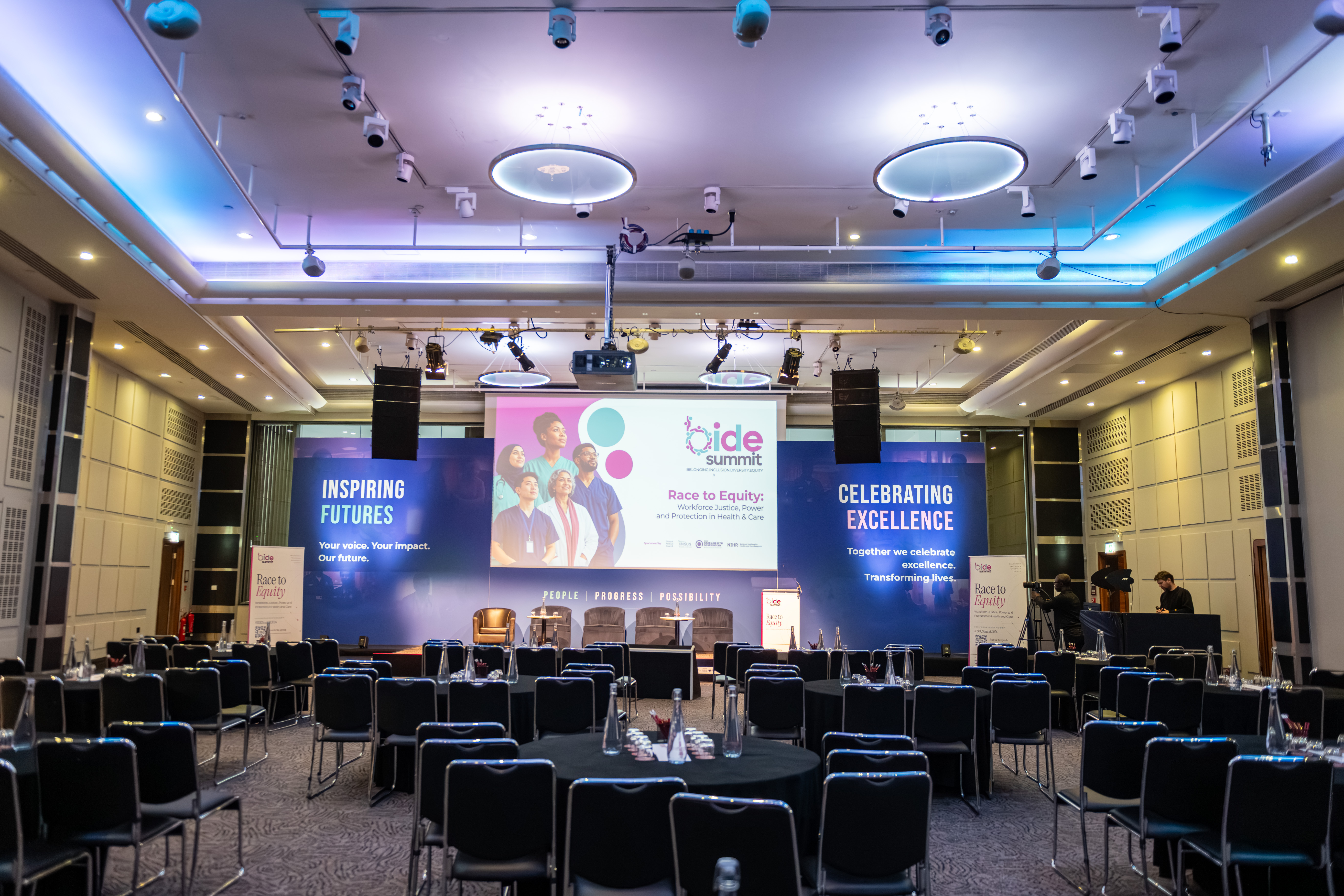 B.I.D.E summit conference hall and stage setup