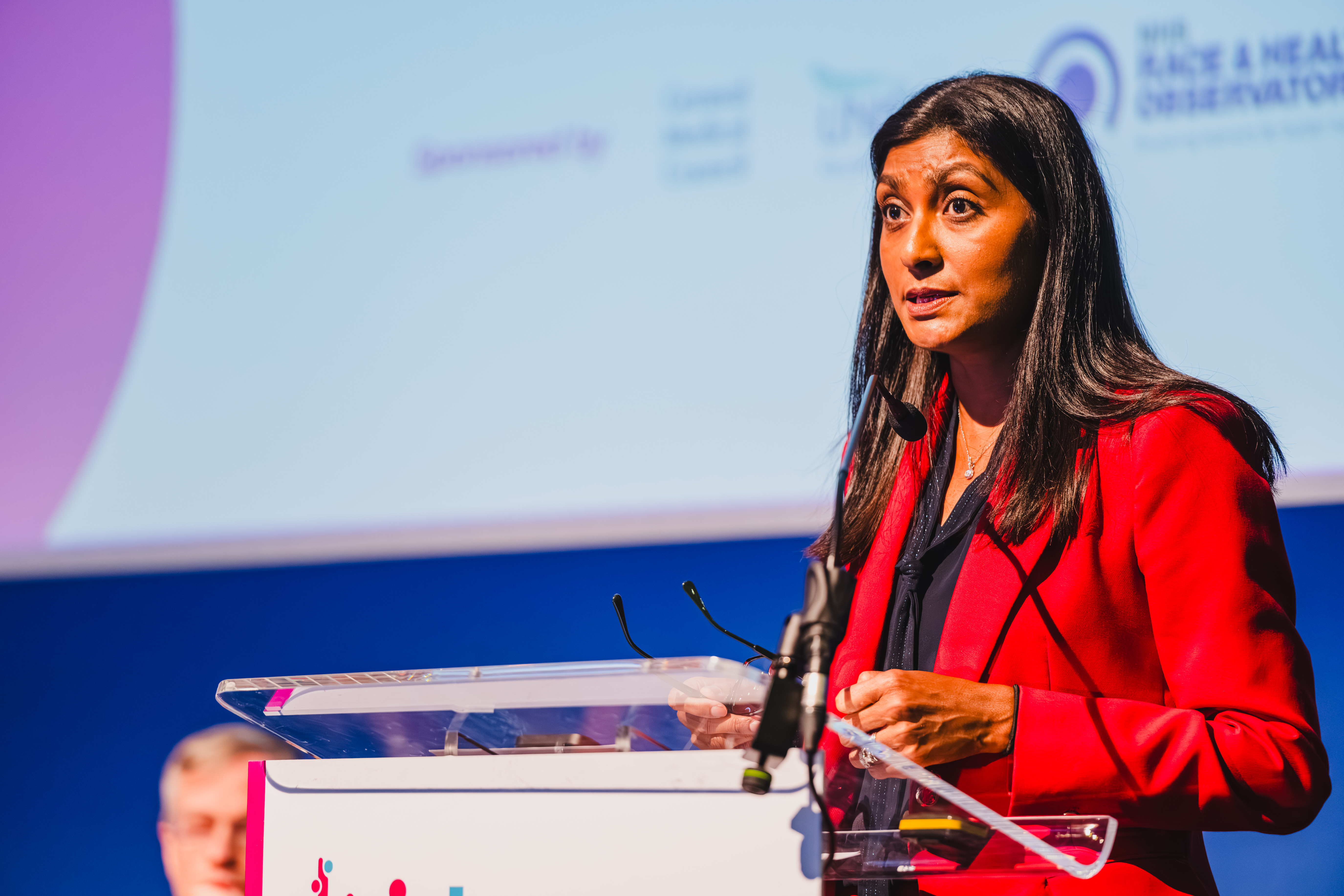 B.I.D.E Summit senior leadership panel address by speaker in red