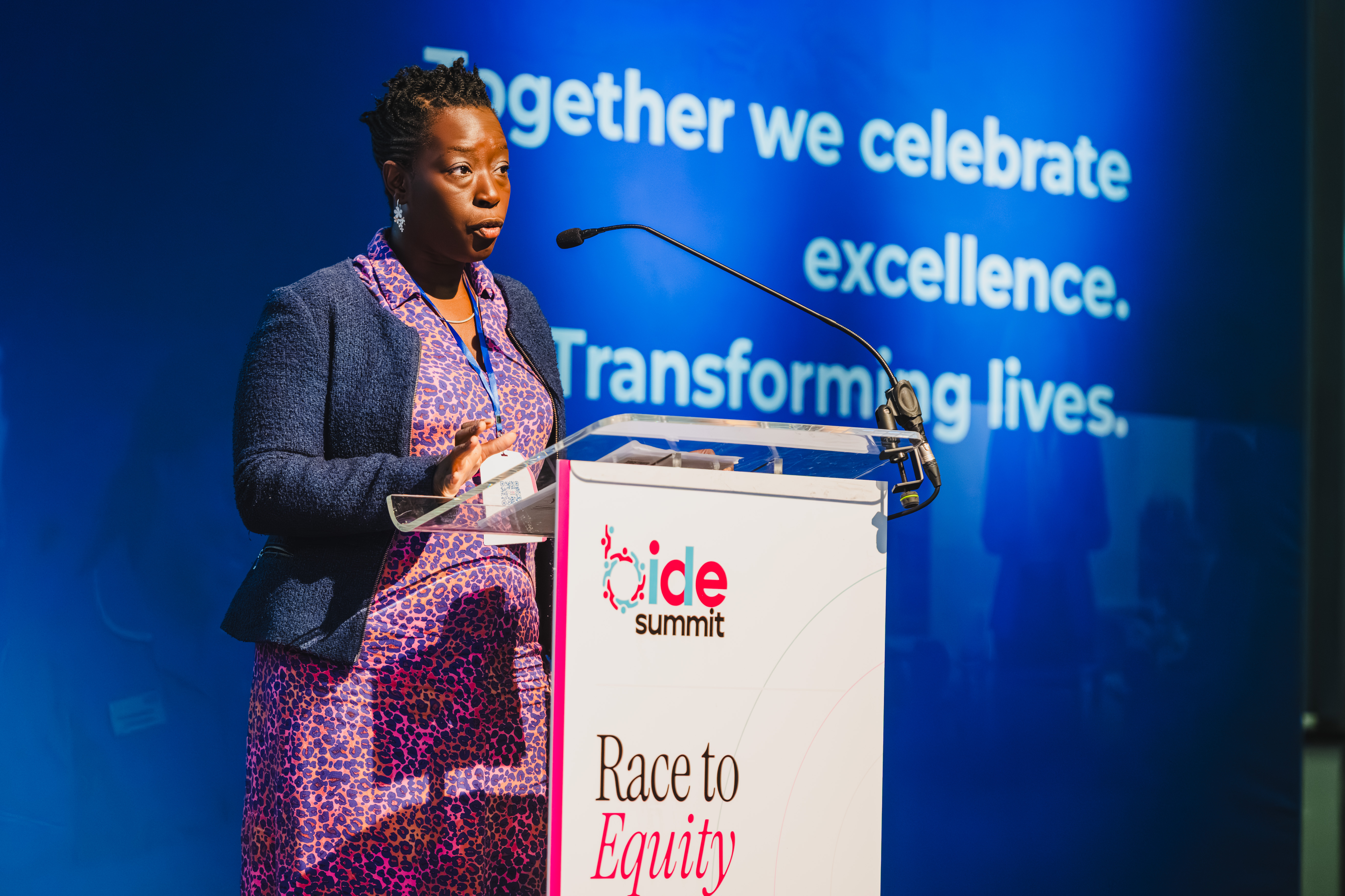 B.I.D.E Summit senior leadership panel address by speaker in purple